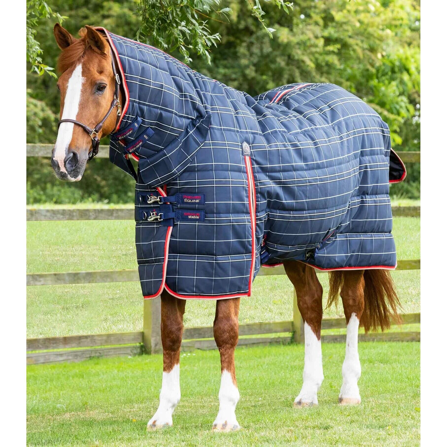 PREMIER EQUINE Staldeken voor paarden met halsbedekking Premier Equine Domus 400 g