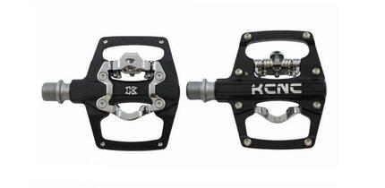Pedales Mixtos KPED09 - SPD CrMo ciclismo Negro Kcnc