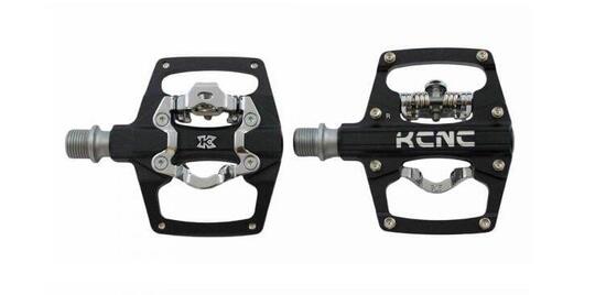 Pedales Mixtos KPED09 - SPD CrMo ciclismo Negro Kcnc
