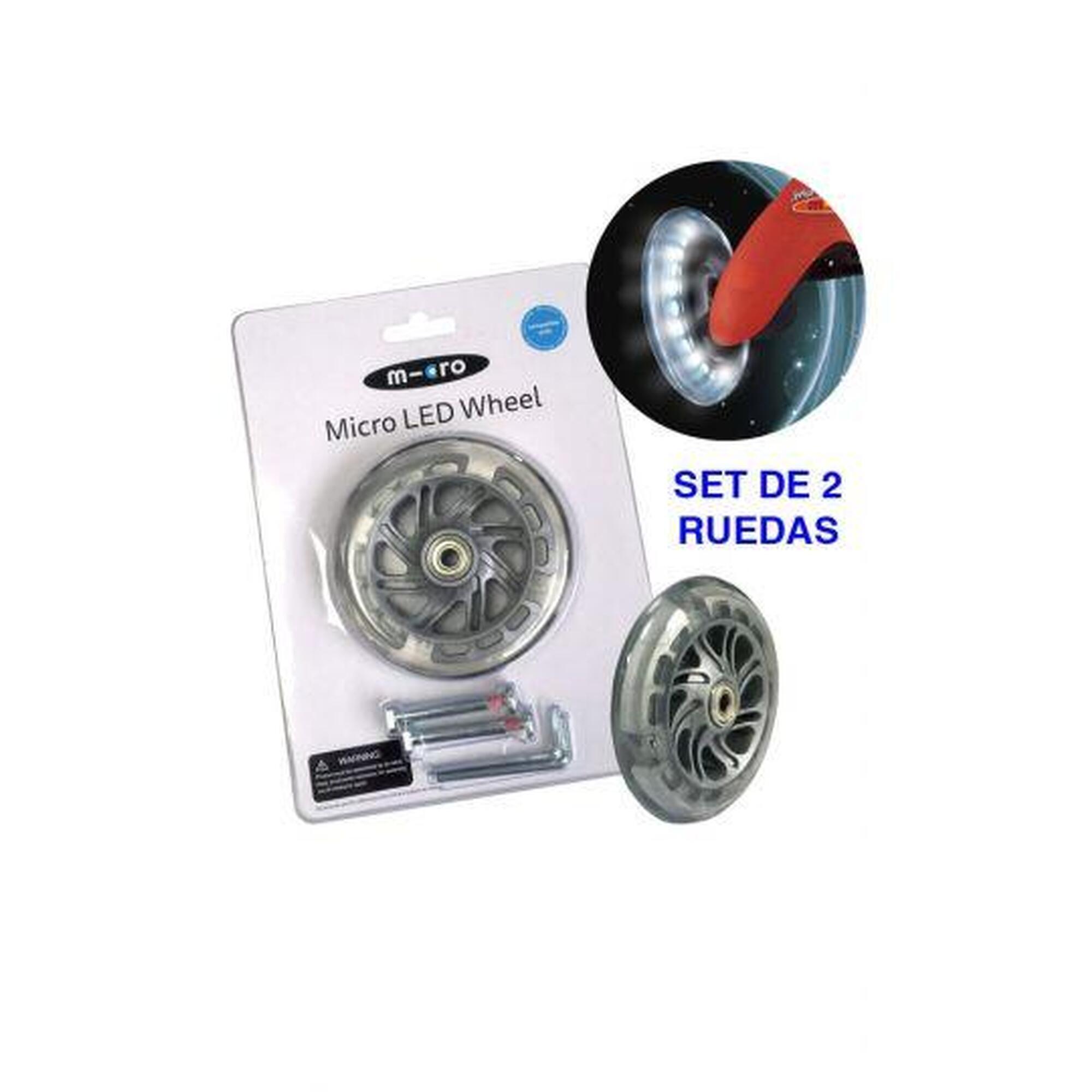 Ruedas Led para Patinete Mini Micro 120mm 2/4