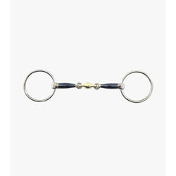 Mors 2 anneaux  en fer bleu avec losange en alliage pour cheval Premier Equine S