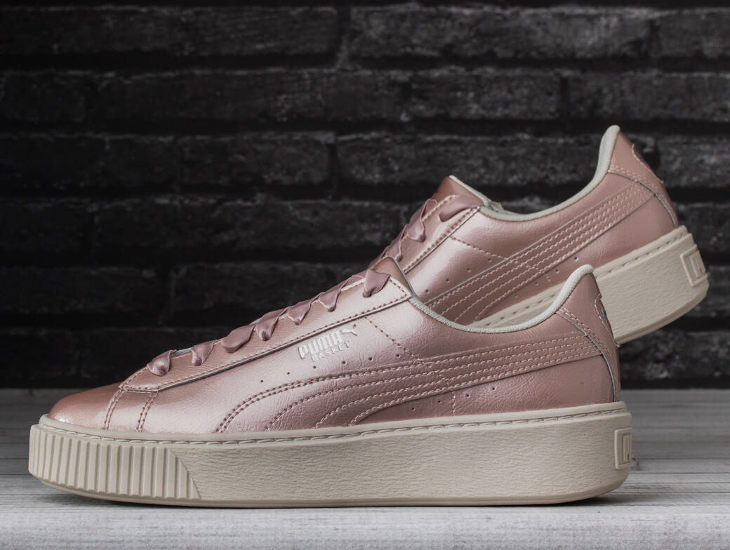 Kinder universal Schuhe Puma Basket Platform Metal 3/6