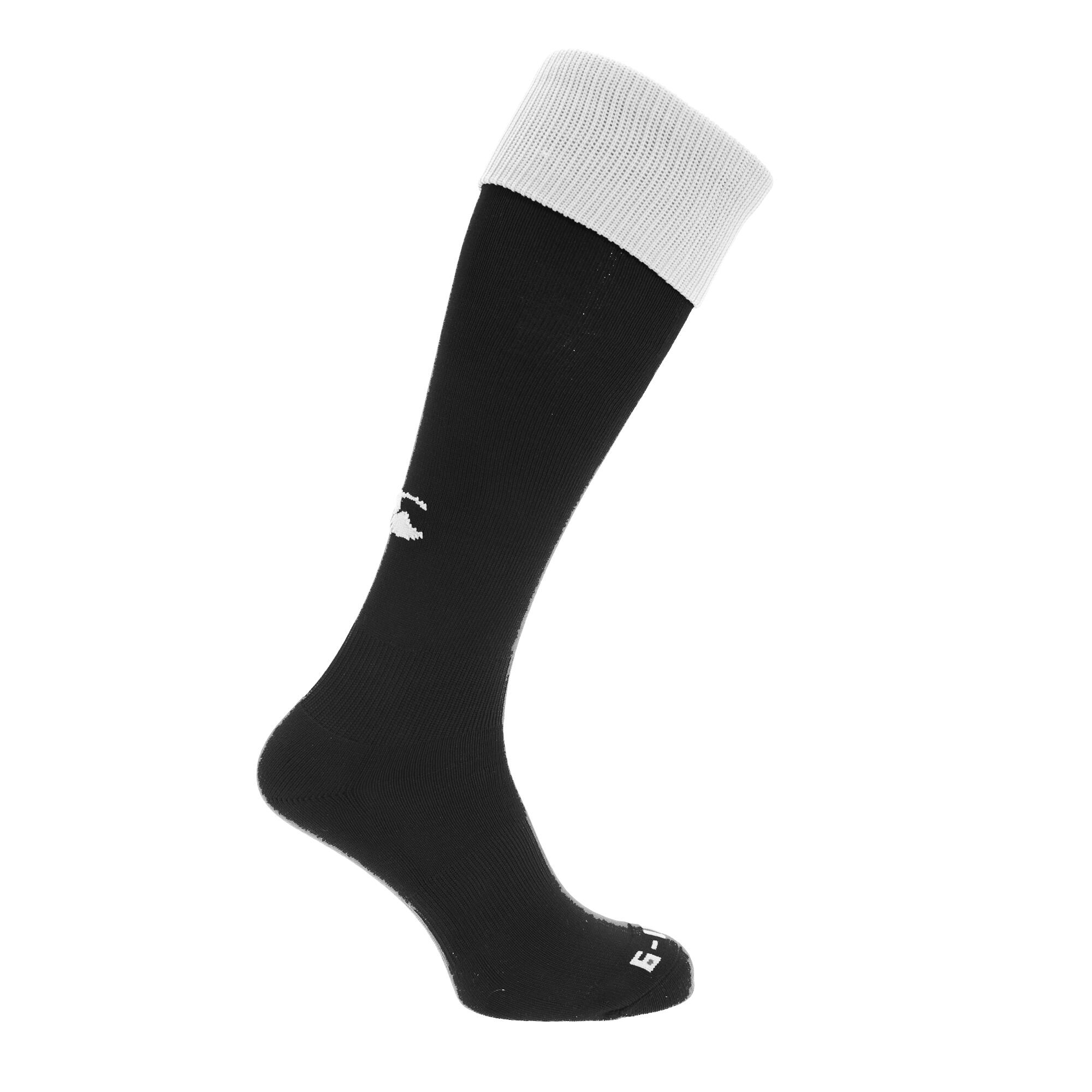 Mens Playing Cap Rugby Sport Socks (Black/White) 1/3