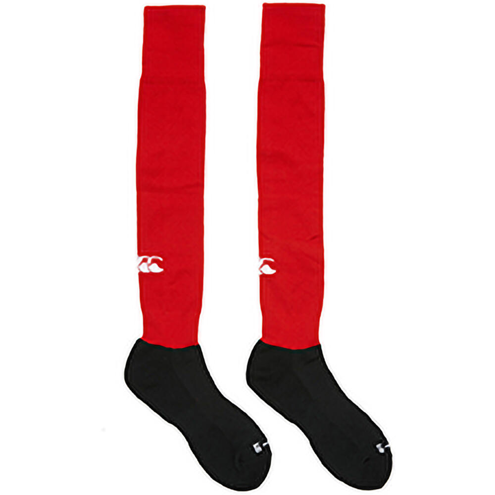 Mens Playing Rugby Sport Socks (Red) 2/3