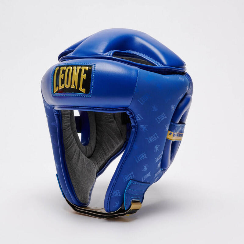 Casco de Boxeo Adulto Leone 1947 DNA protector abierto azul