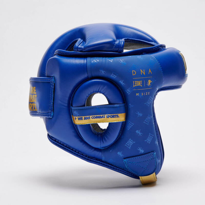 Casco de Boxeo Adulto Leone 1947 DNA protector abierto azul