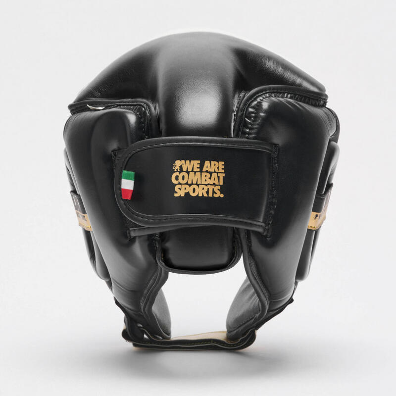 Casco de Boxeo Adulto Leone 1947 DNA protector abierto negro