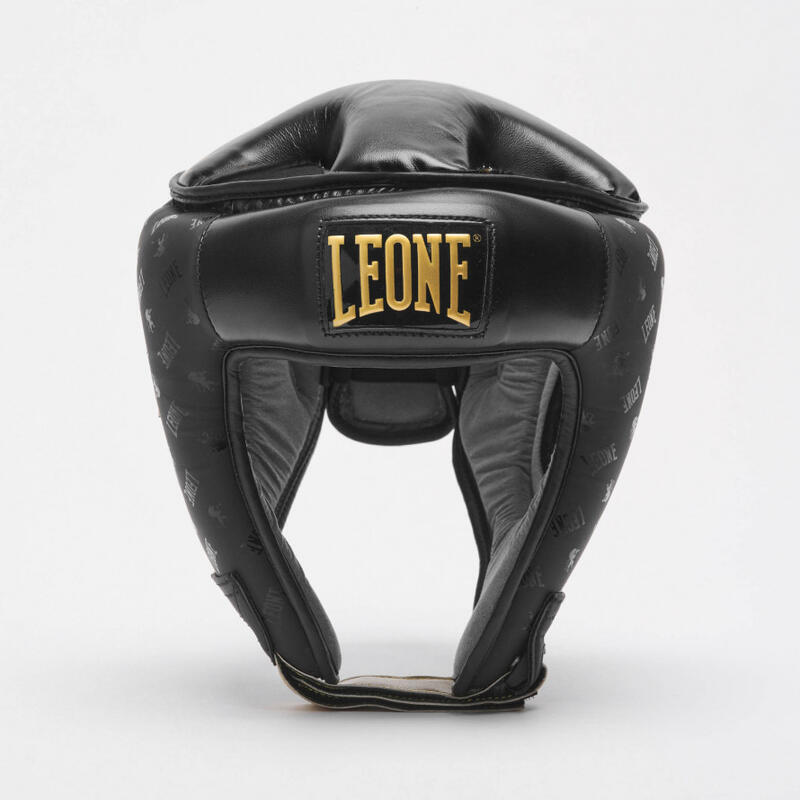 Casco de Boxeo Adulto Leone 1947 DNA protector abierto negro