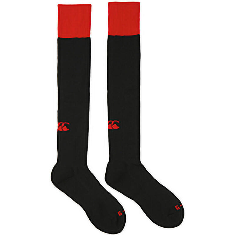 Chaussettes de rugby Homme (Noir/Rouge)