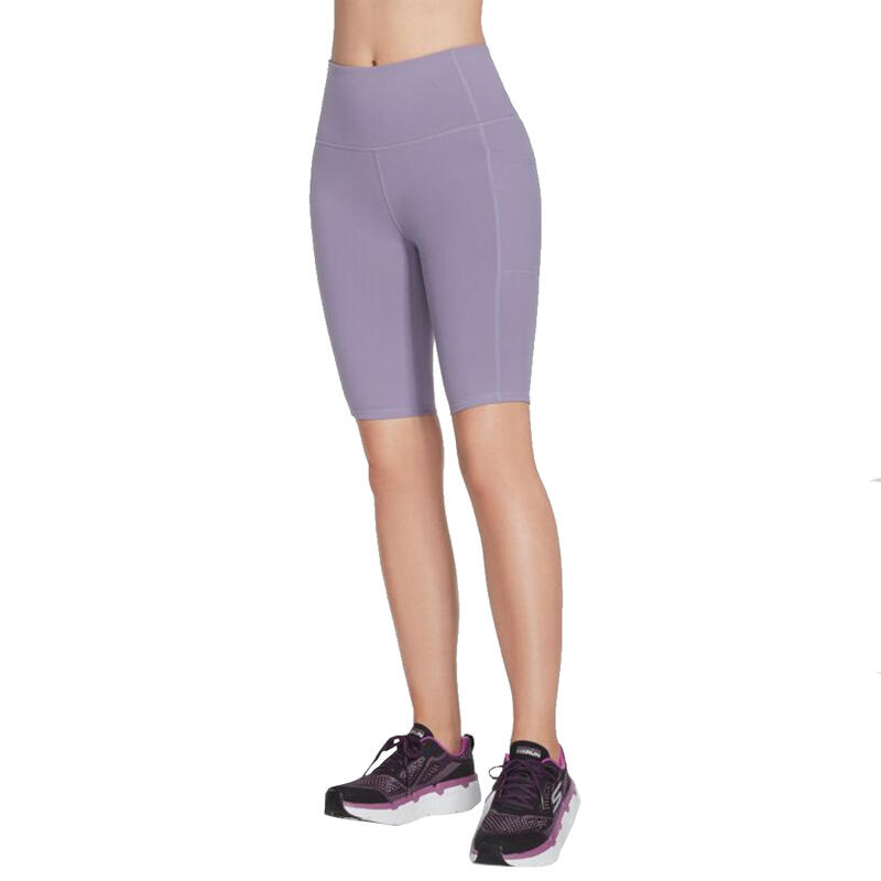 Női rövidnadrág, Skechers Go Walk High Waisted Bike Short, lila