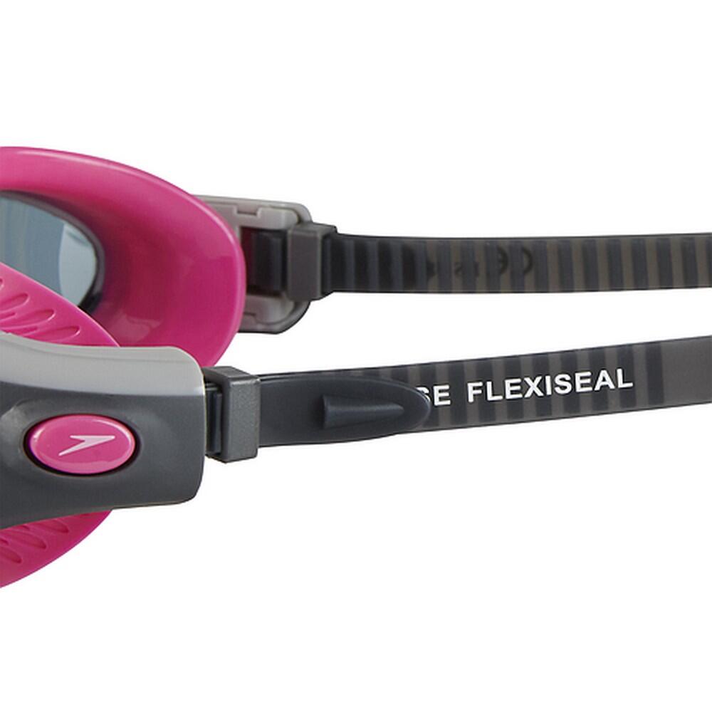 Womens/Ladies Futura Biofuse Flexiseal Swimming Goggles (Pink/Smoke) 4/4