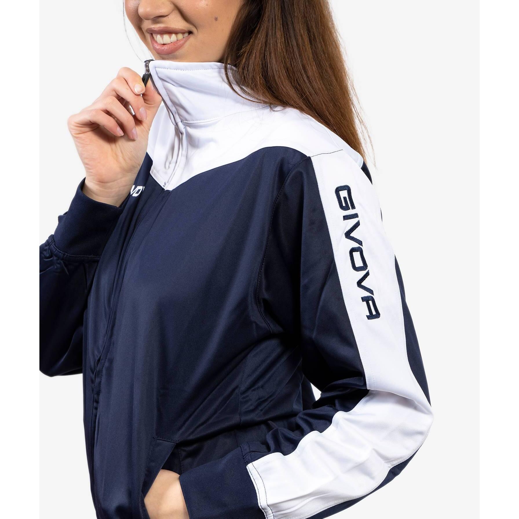 TUTA complete uomo ( acetato-poliestere) givova blu/bianco 3/4