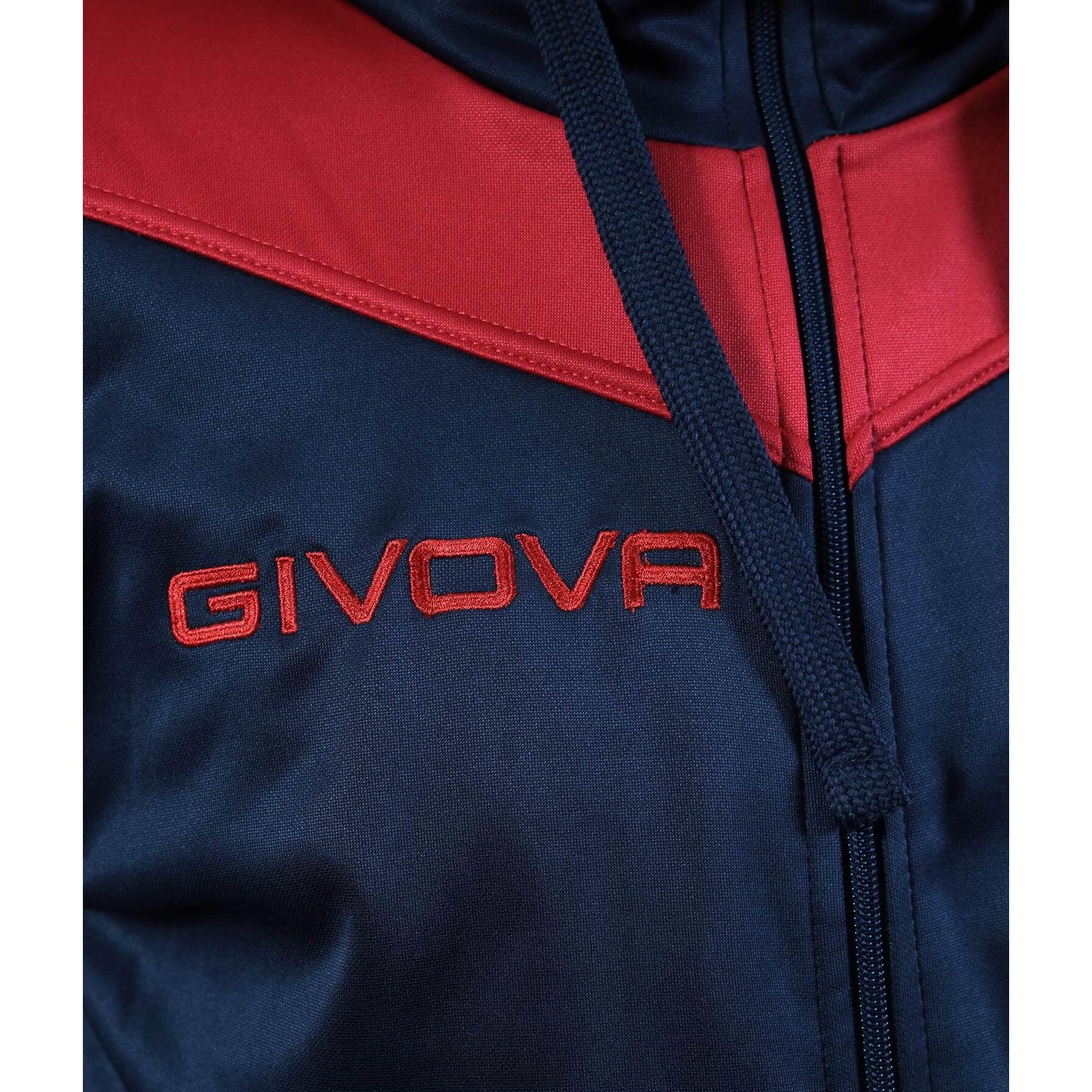 TUTA complete uomo ( acetato-poliestere) givova rosso/blu 3/4