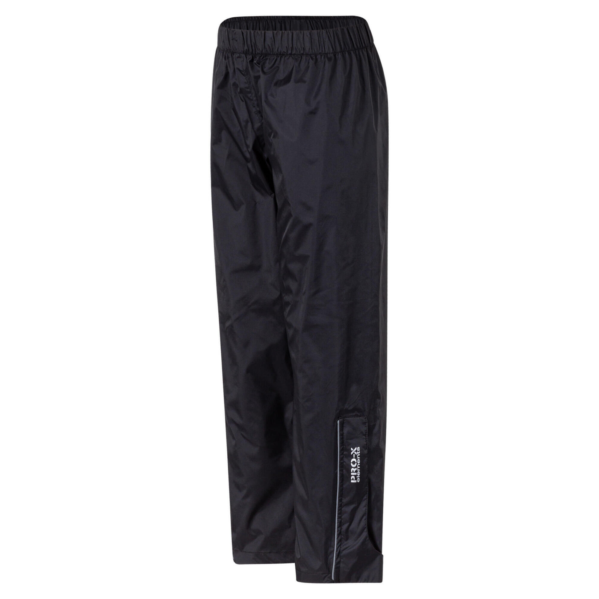 Pro-x Elements - Pantalon De Pluie Enfant Toma Noir - Collant À Bretelles - Noir - 8 À 10 Ans - Decathlon