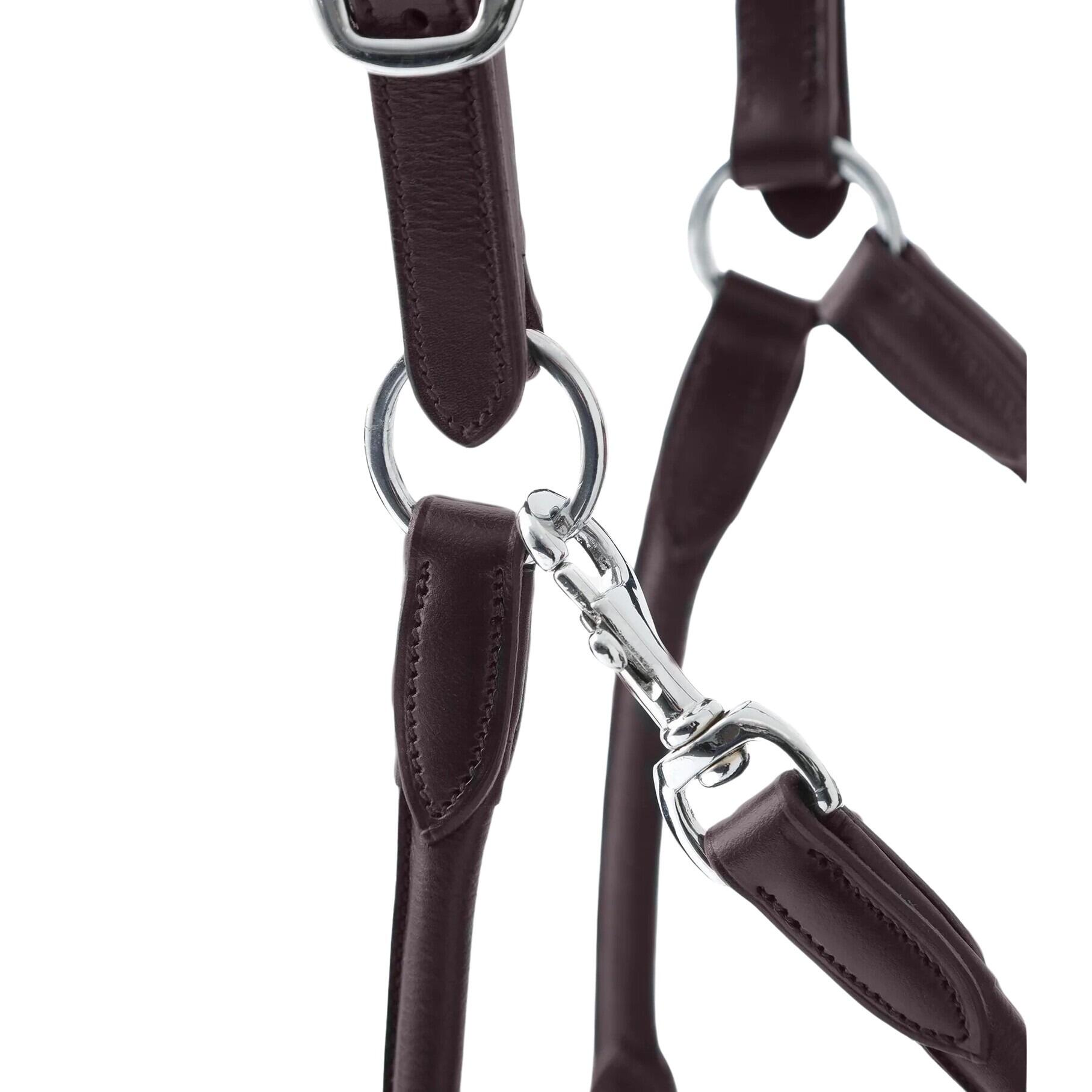 Licol pour cheval anatomique roulé cuir Premier Equine Hennaroso 4/4