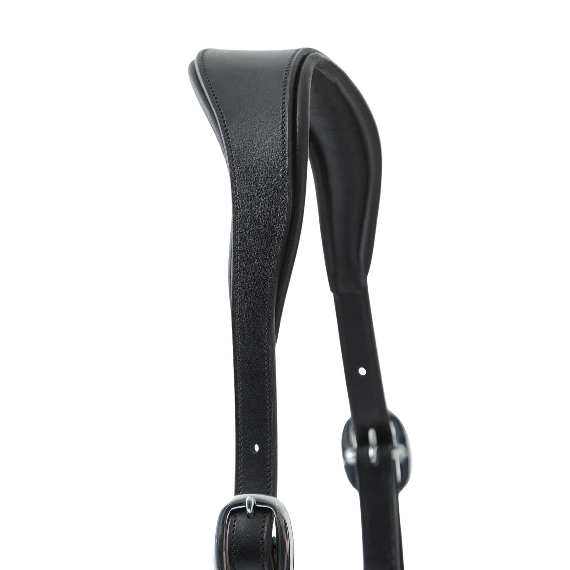 Licol pour cheval anatomique roulé cuir Premier Equine Hennaroso 3/4