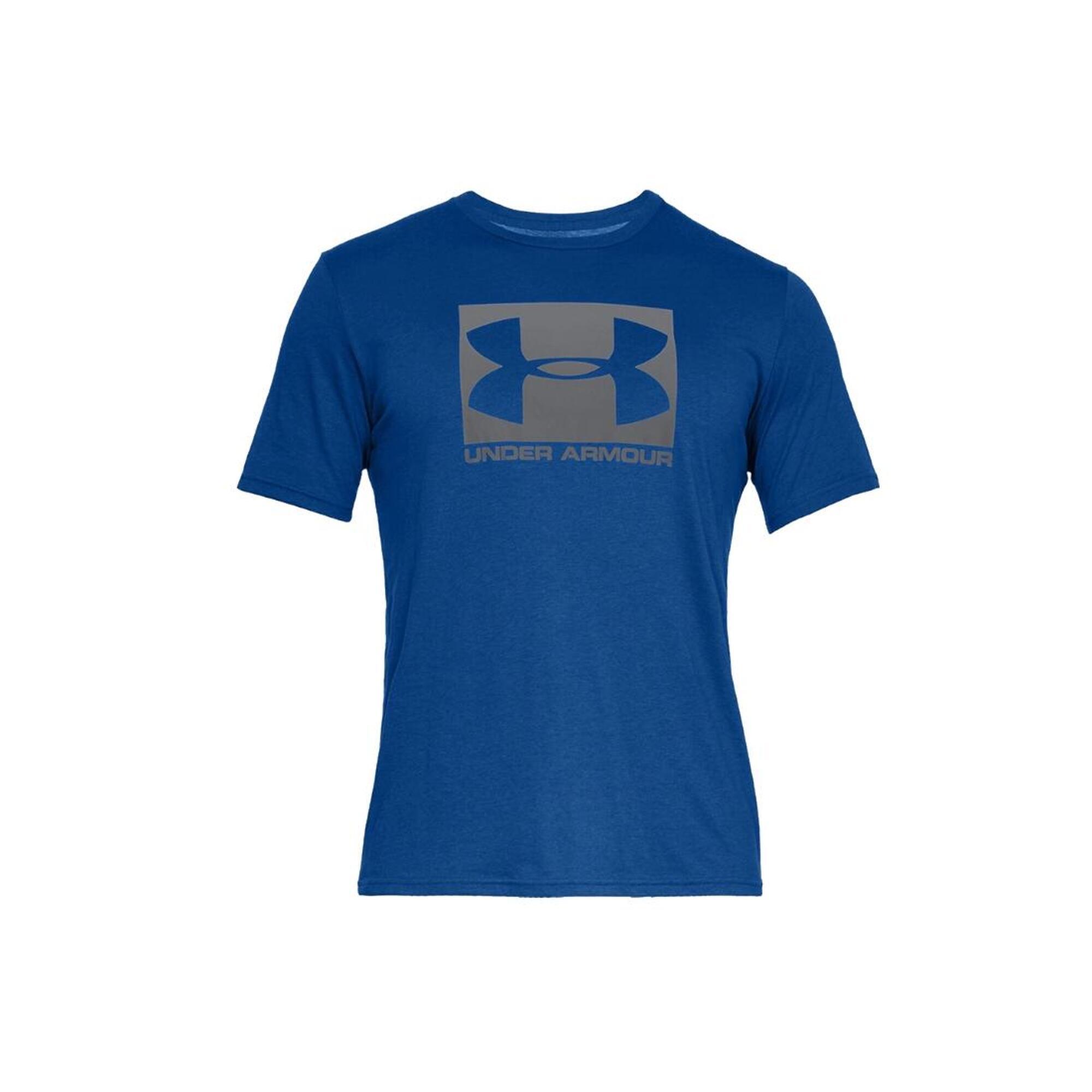 Under Armour - T-shirt Pour Hommes Boxed Sportstyle Ss Tee - Maillot Manches Courtes - Bleu|gris - 40 M - Decathlon