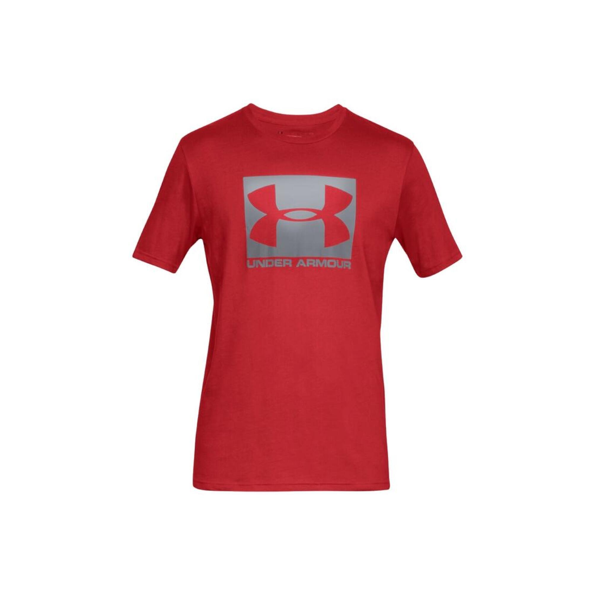 Under Armour - T-shirt Pour Hommes Under Armour Boxed Sportstyle Ss Tee - T-shirt Manches Courtes - Gris|rouge - 44 L - Decathlon