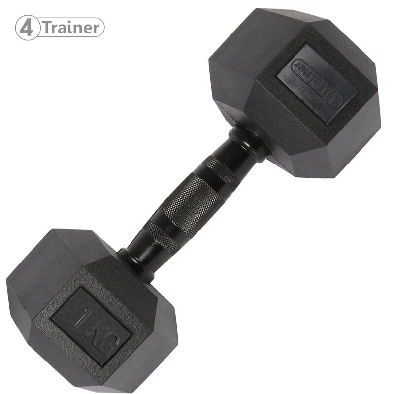 4trainer - Haltère Hexagonale À L'Unité - Bl4ck 1kg - 4trainer - Haltère - Noir - 1 Kg - Decathlon