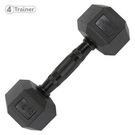 Haltère Hexagonale à l'unité - BL4CK 20KG - 4TRAINER