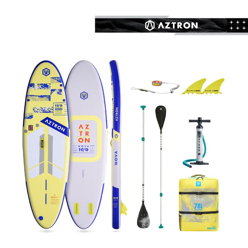 AZTRON Kompaktní nafukovací paddleboard pro rekreační pádlování NOVA
