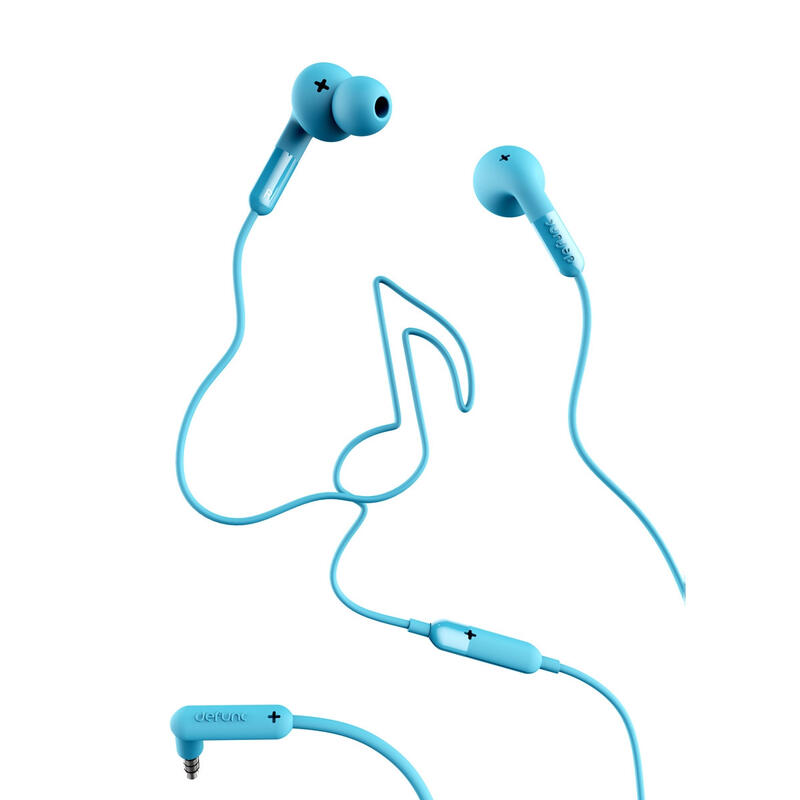 DeFunc + MUSIC auriculares con cable jack 3,5 mm azules