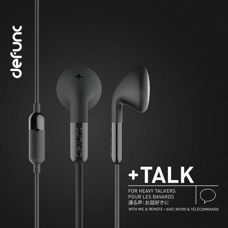 DeFunc + TALK auriculares con cable jack 3,5 mm negros