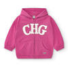 Sudadera cremallera Niña Charanga fucsia CHG