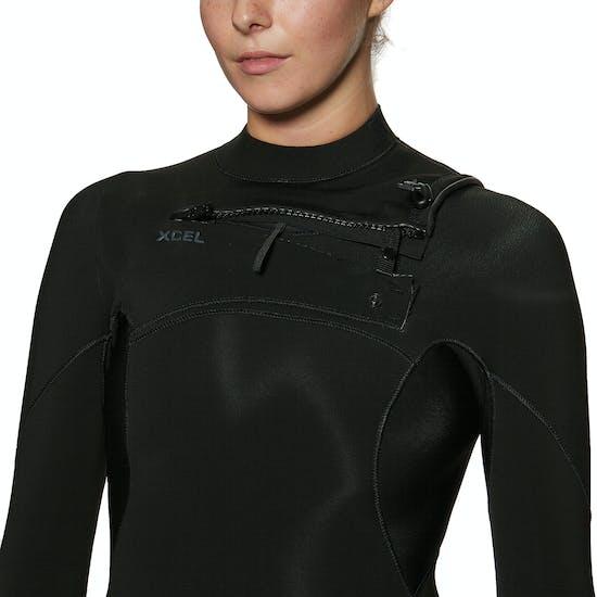 Xcel 4/3 Womens Comp Chest Zip Wetsuit Black 6/7