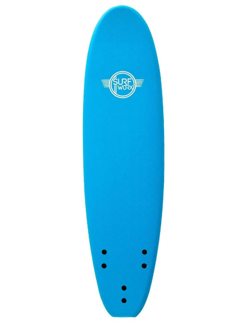 Surfworx Base Mini Mal soft surfboard 7ft 6 Azure Blue 3/5