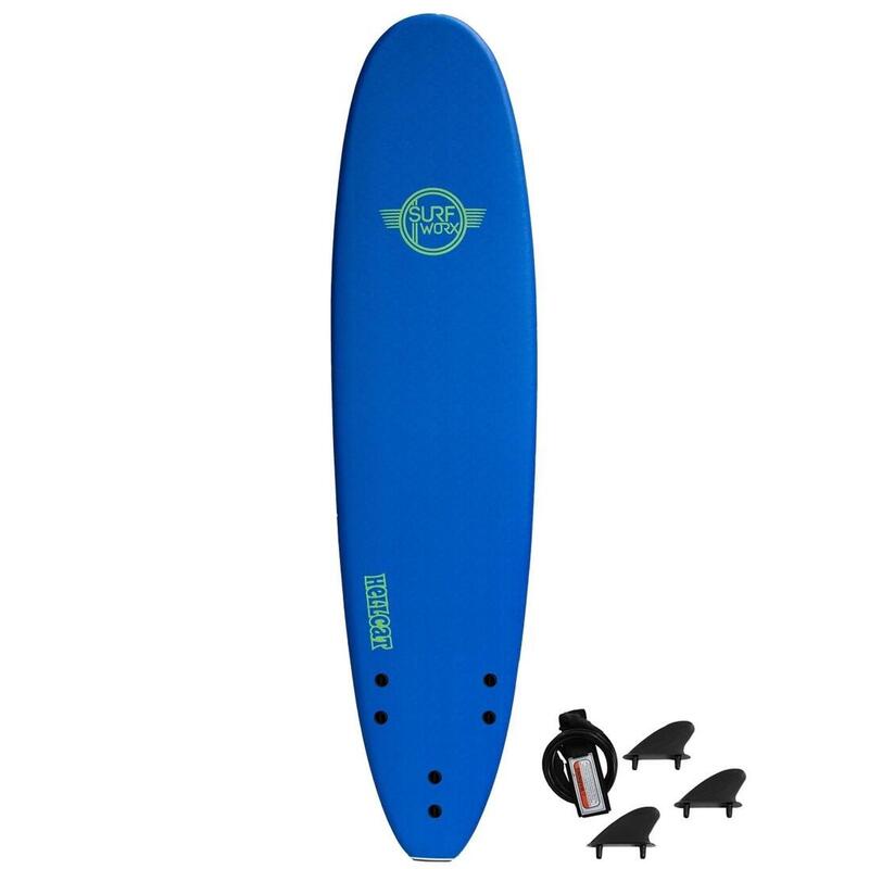 Surfworx Hellcat Mini Mal Soft Surfboard 7ft 6 Navy SURFWORX Decathlon