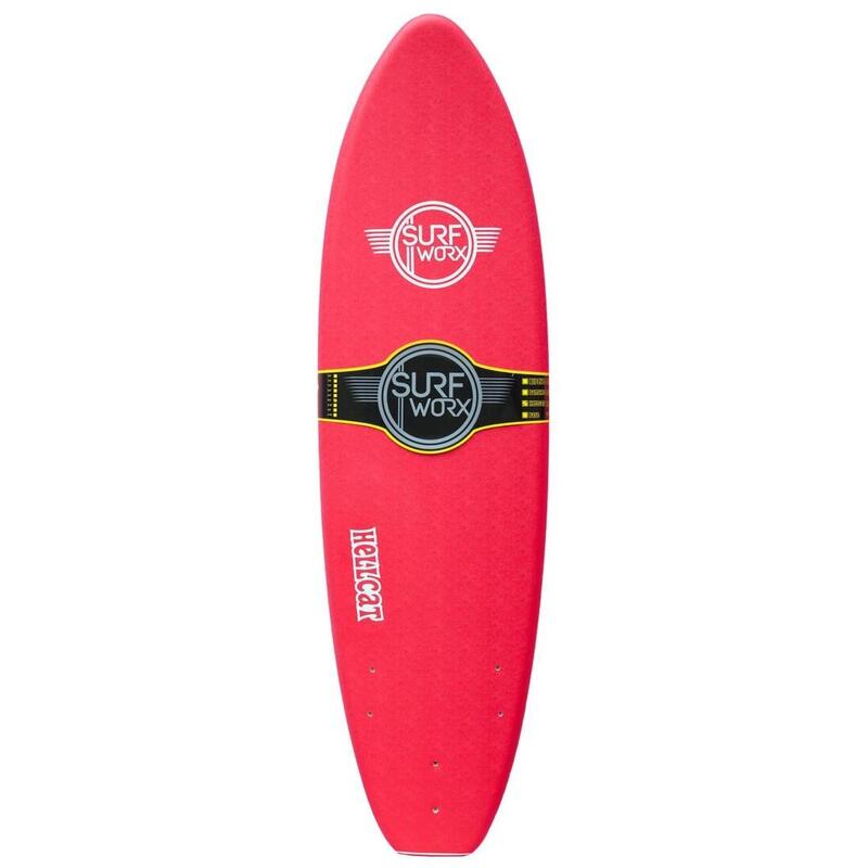Surfworx Hellcat Mini Mal soft surfboard Red SURFWORX Decathlon