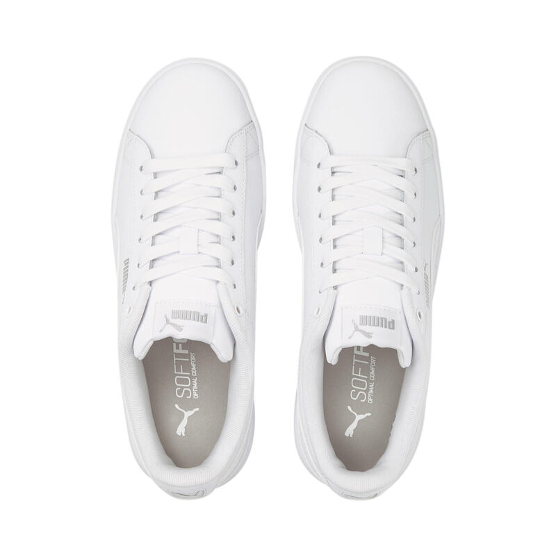 Zapatillas Mujer Vikky v3 Leather PUMA White Silver Gray