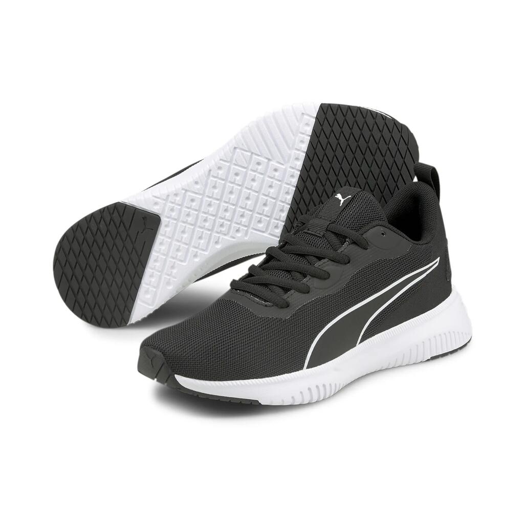PUMA Kids Girls Flyer Flex Youth Trainers Sports Shoes - White-Black