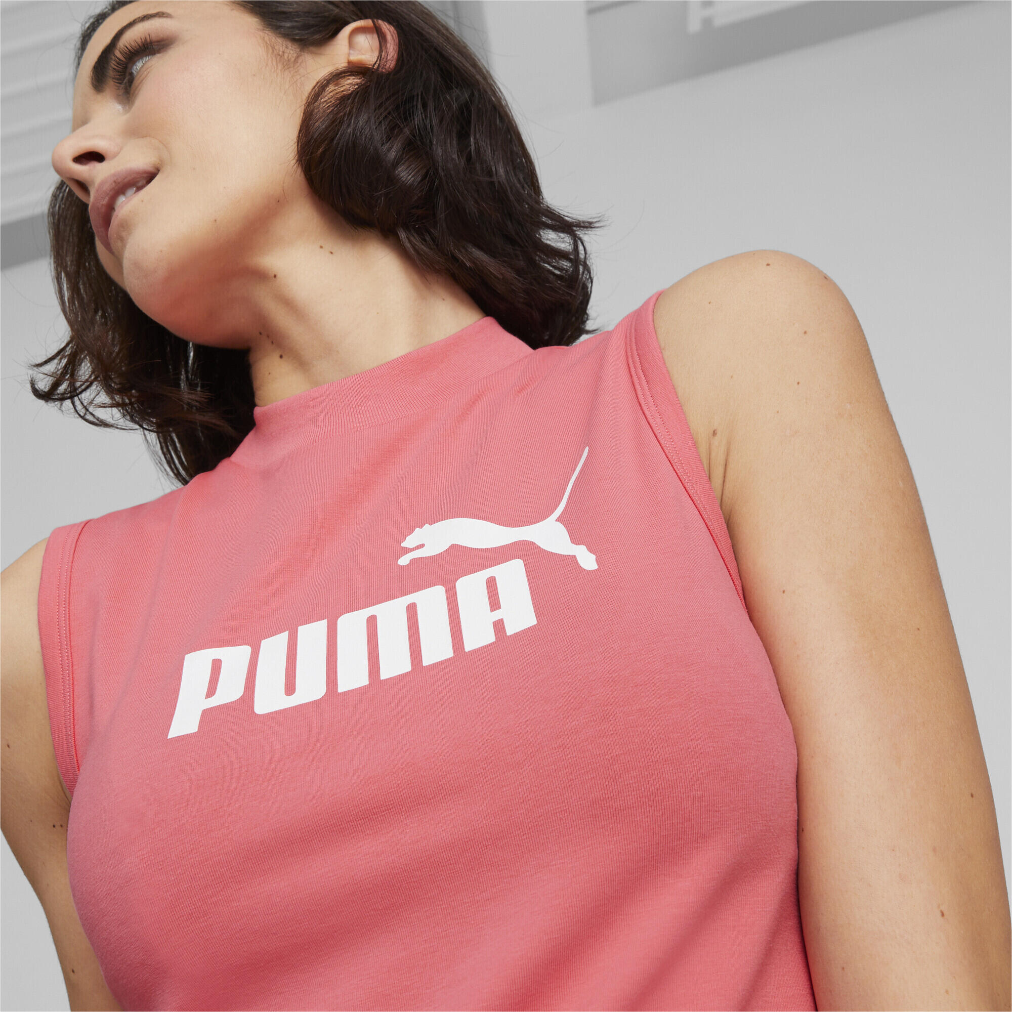 T-Shirt Mulher Puma Ess Slim Logo Pink 3/6