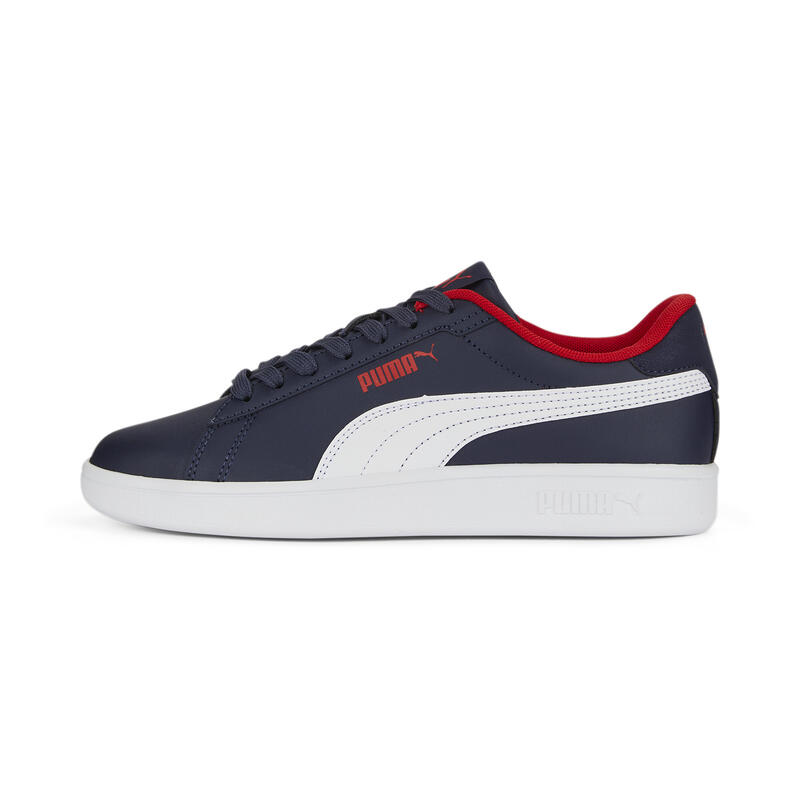 Smash 3.0 leren sneakers voor jongeren PUMA Navy White For All Time Red Blue