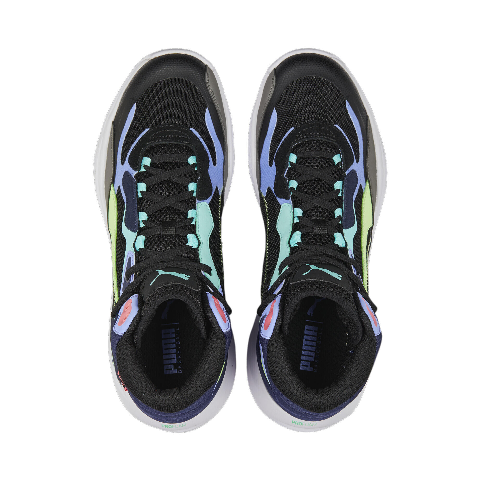 Zapatillas de baloncesto Playmaker Pro Mid PUMA Black Elektro Purple 6/6