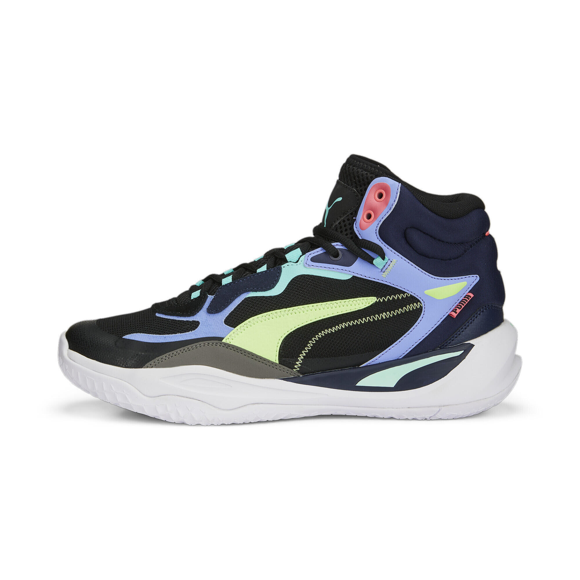 Zapatillas de baloncesto Playmaker Pro Mid PUMA Black Elektro Purple 3/6