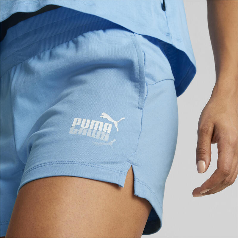 Shorts de chándal Mujer Summer Splash PUMA Day Dream Blue