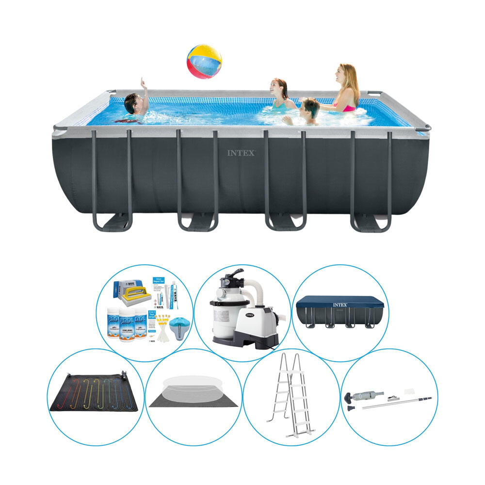 Poolomio Poolabdeckung 549x274 Cm - 2in1 Solar & Winterplane Für Intex Pools