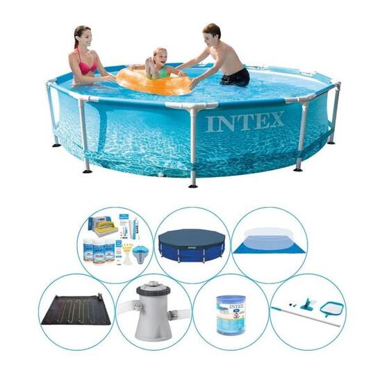 Pack de piscine - Intex Metal Frame Ronde Plage 305x76 cm