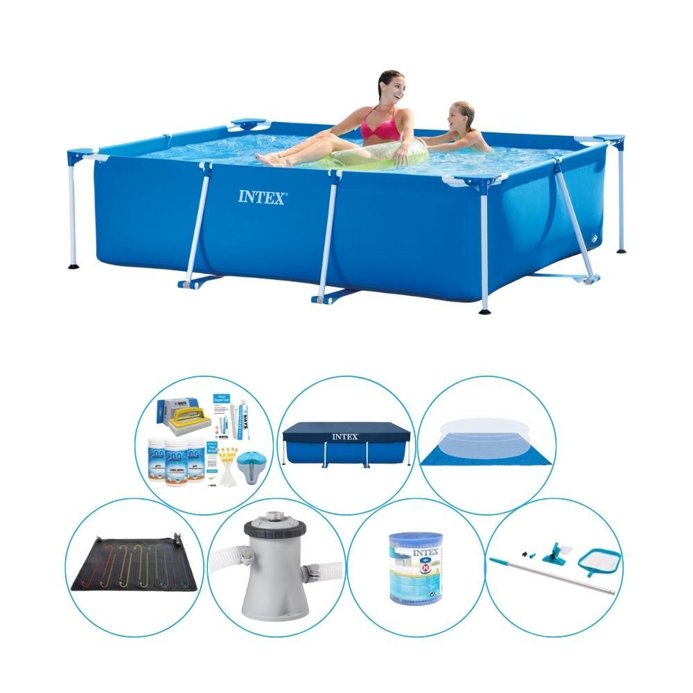 INTEX Intex Frame Pool Rechthoekig 220x150x60 cm - Zwembad Pakket