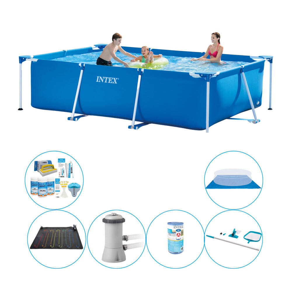 INTEX Intex Frame Pool Rechthoekig 300x200x75 cm - 7-delig - Zwembad Pakket
