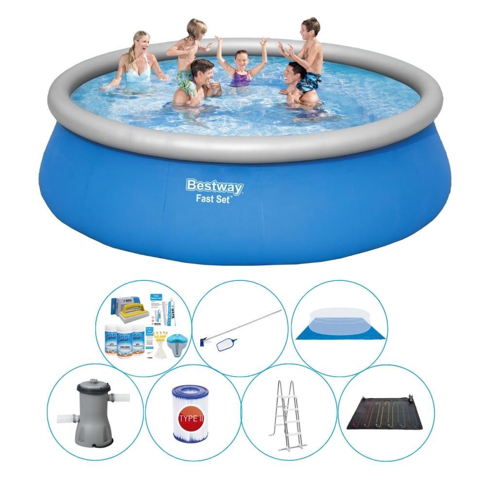BESTWAY Bestway Fast Set Rond 457x122 cm - 8-delig - Zwembad Met Accessoires