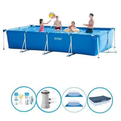 Intex zwembad rectangular frame - zwembadpakket - 450x220x84 cm