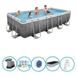 Bestway - Power Steel - Opzetzwembad inclusief filterpomp en accessoires -