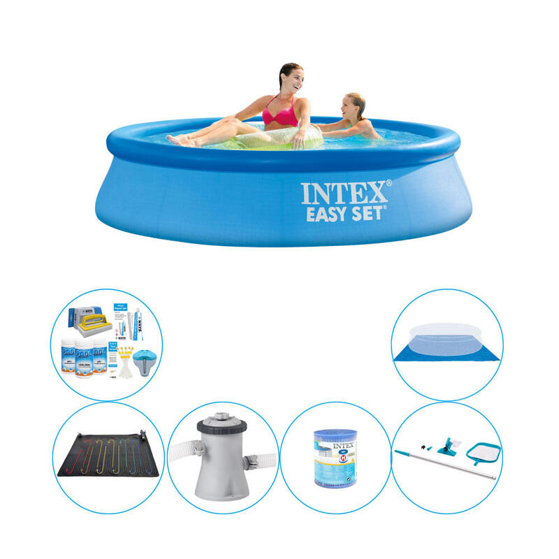 Intex Easy Set Ronde 244x61 cm - 7 pièces - Pack de piscine