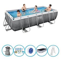 Bestway Piscine Power Steel - Forfait Piscine - 404x201x100 cm
