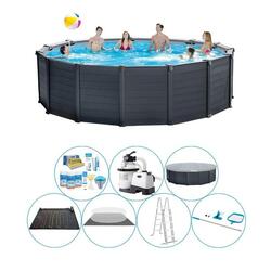 Pack de piscine - Intex Graphite Grey Ronde 478x124 cm