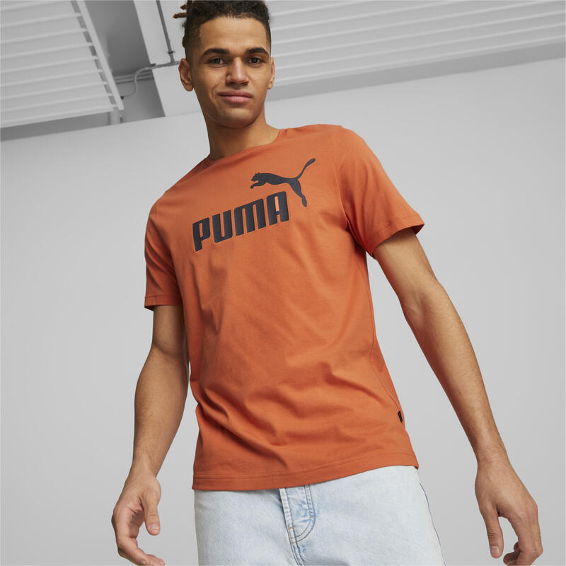 Essentials Logo T-Shirt Herren PUMA Chili Powder Orange